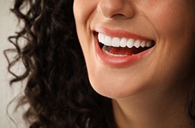 Close-up of woman’s beautiful smile