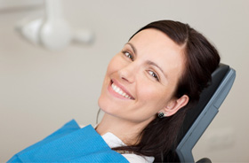 Close-up photo of smiling dental patient